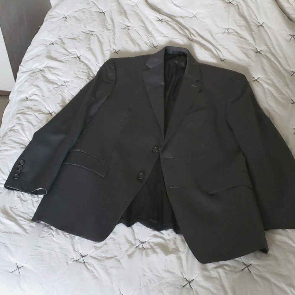 Ralph Lauren Grey Narrow Pin Stripe Suit 40 Short